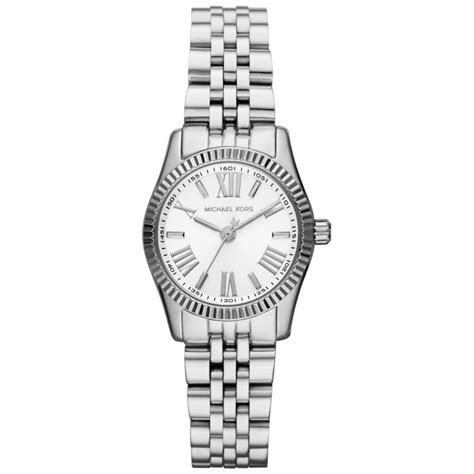 michael kors petite lexington watch silver